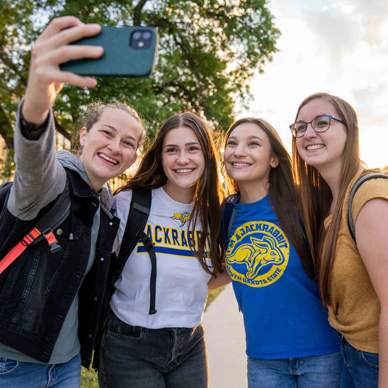 students taking a selfie