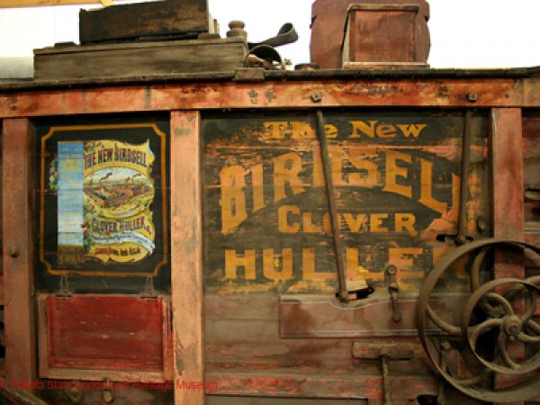 Birdsell Clover Huller label