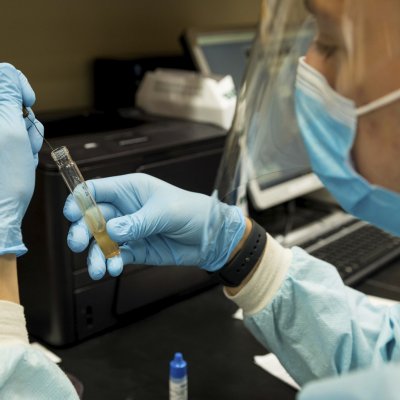 Medical Laboratory Science - student working in the lab.