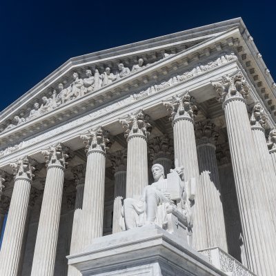 View of US Supreme Court Building.