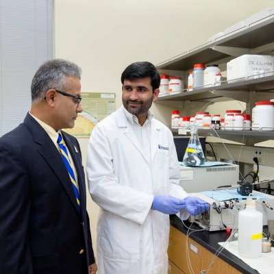 Profesor and a Student at a pharmacy lab