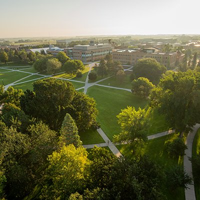 aerial view of campus