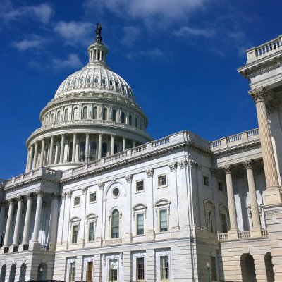 View of the US Capitol building.