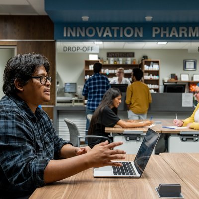 Students work in the Community Practice Innovation Center at SDSU.