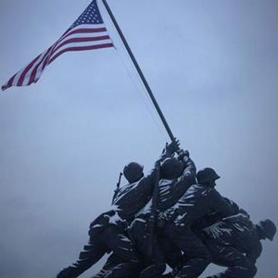 Soldiers and Flag