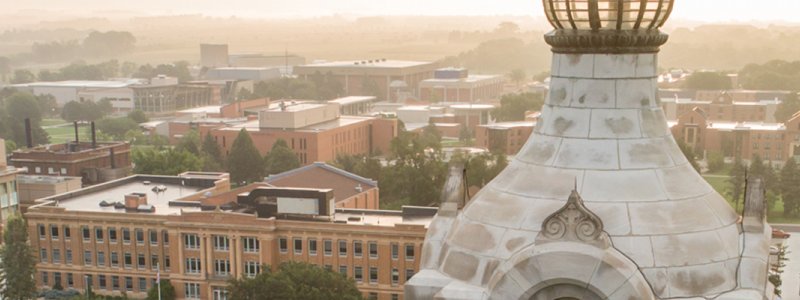 Aerial view of campus