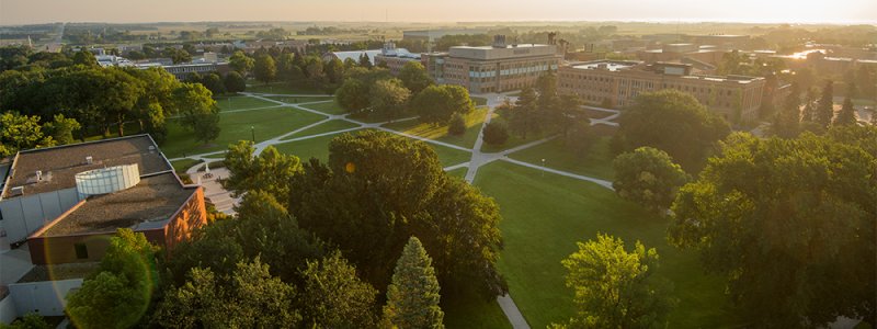 view of campus from the top of the campanile