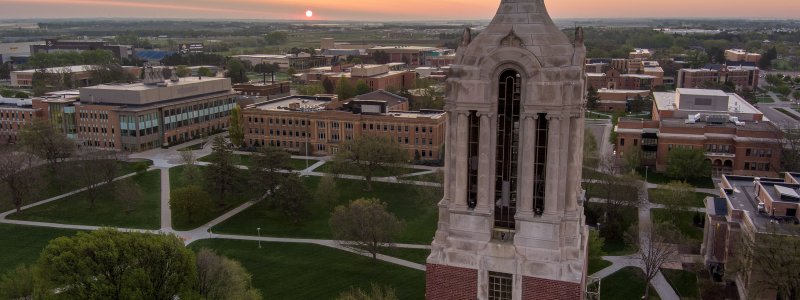 Campanile at sunset