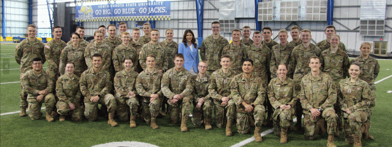 Air Force Cadets with Governor Noem 