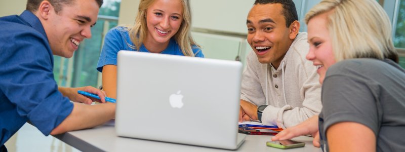 Students at computer