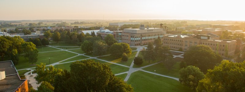 sun rise view of SDSU campus from the Campanile