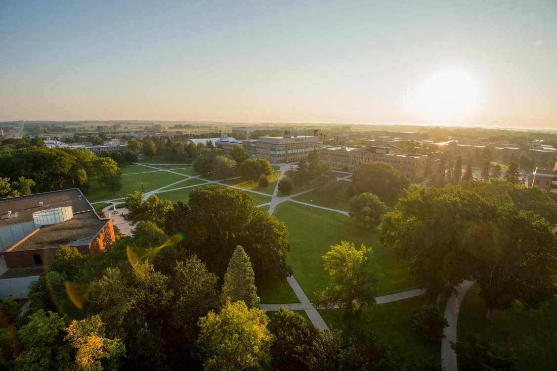 campus green from above