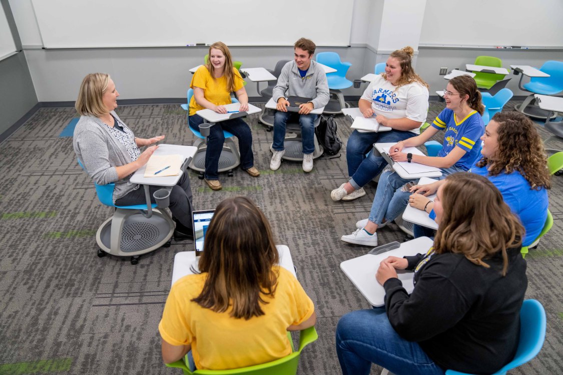 Students in a classroom 