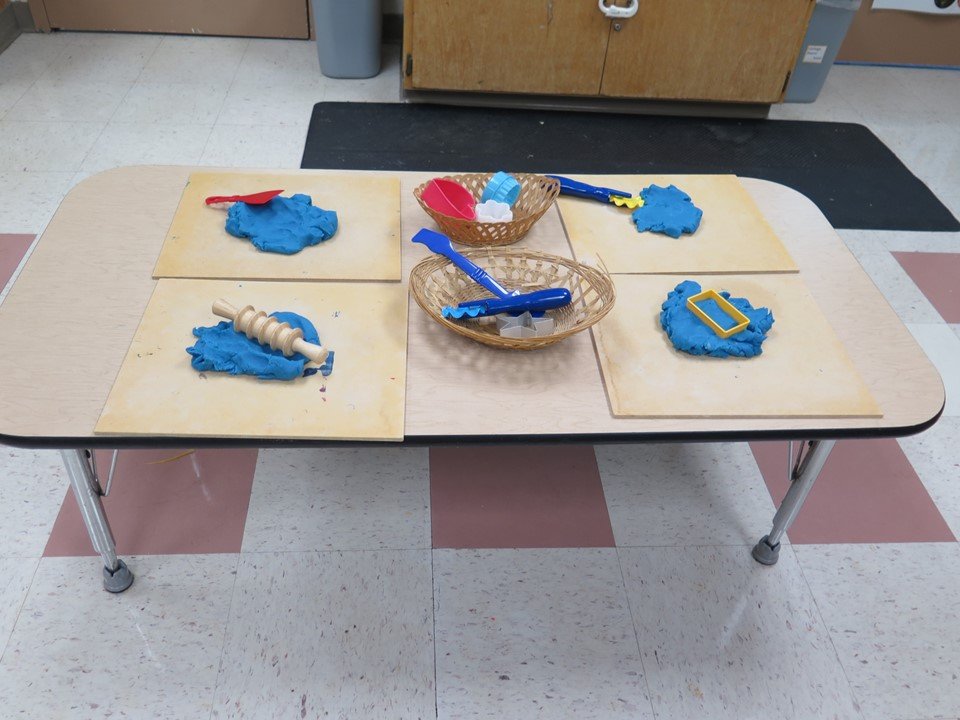 Toddler play dough table.