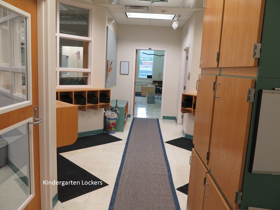 This is the Kindergarten hallway that leads to their classroom and is where their cubbies are located.