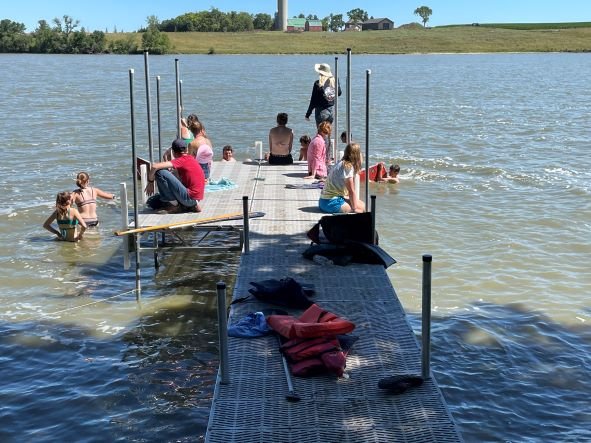 At the Oak Lake Field Station dock