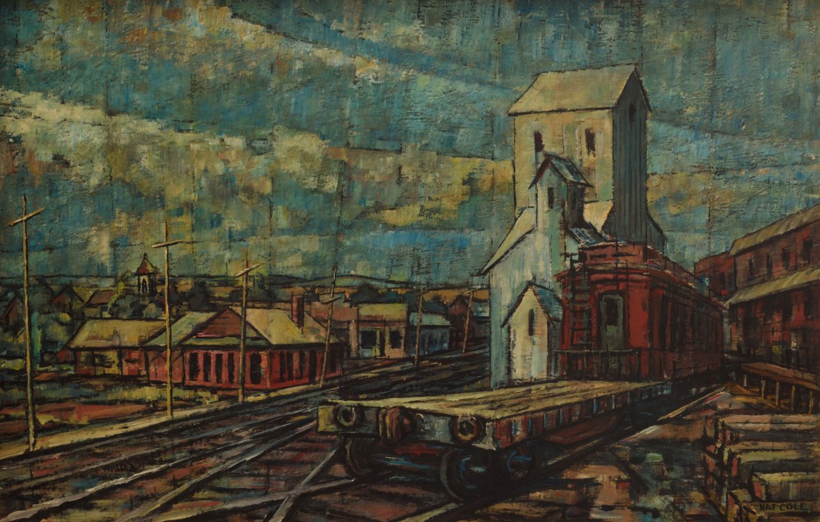 SDAM - (1995.10) Nathanial Cole; Dakota Siding, n.d.; acrylic on board Gift of Mrs. Ruth Cole