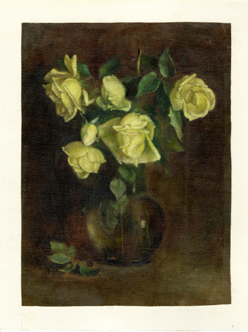 Ada B. Caldwell  “Yellow Roses”  oil on canvas, c. 1880s-1890s  South Dakota Art Museum Collection 1992.05.02  South Dakota Art Museum Collection. SDAM