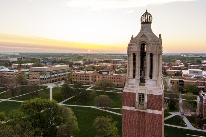 A view from the Coughlin Campanile overlooking the SDSU campus.