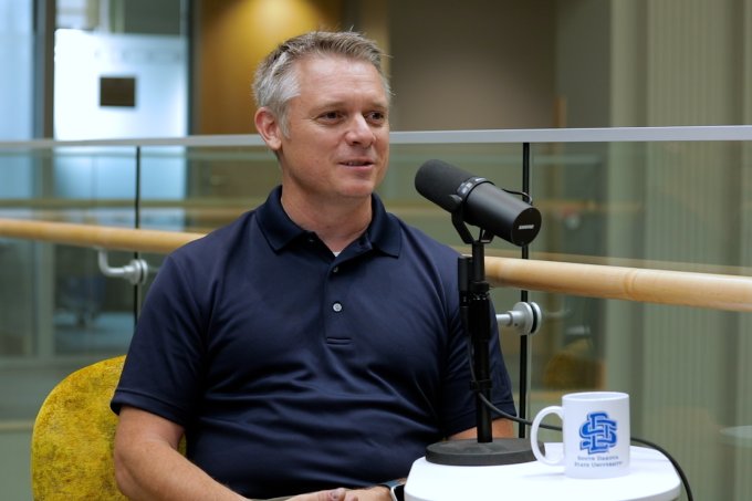 Dave Law, director of project management and engineering for Facilities and Services, speaks on The Yellow & Blue Podcast.