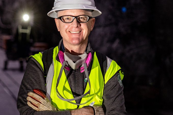 Mike Headley at the Sanford Underground Research Facility.