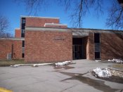 The former pharmacy building