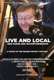 A poster advertises a "Voices of the Prairie" documentary, "Live and Local: Bob Faehn and Watertown Radio," produced by SDSU professor Rocky Dailey.