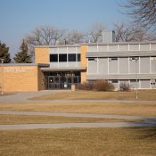 Exterior of the Psychology, Sociology, & Rural Studies building with the name on the building.